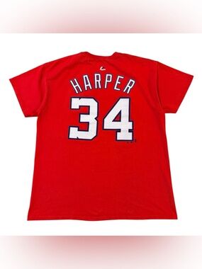 Majestic Athletic MLB Washington Nationals Bryce Harper No. 34 Jersey Tee